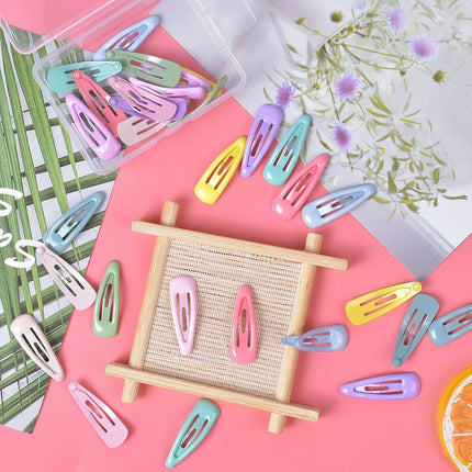 30 Pcs Baby Snap Hair Clips, 1.2 Inch Metal Mini Barrette Hair Clips, Candy Color, Baby Girl Hairpin, Toddler Hair Accessories