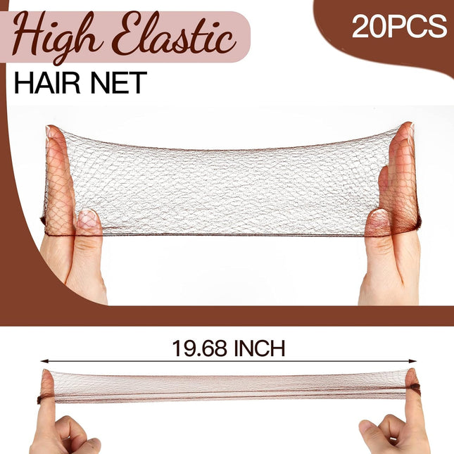 Hair Accessories Set 20PCS Mesh Hair Nets Invisible and 40PCS U Shaped Hair Pins for – product detail