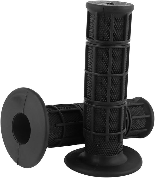 22mm 7/8 Rubber Motorcycle Handlebars Hand Grips New Black 1 Pair for for Honda Kawasaki Suzuki Dirt Bike
