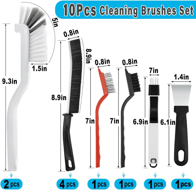 10Pcs Cleaning Brushes Set Hard Bristle Crevice Cleaning Brush Multifunctional Gap Cleaning Brush – product detail