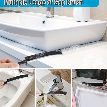 10Pcs Cleaning Brushes Set, Hard Bristle Crevice Cleaning Brush, Multifunctional Gap Cleaning Brush, Small Corner & Windows Brush, Cleaning Supplies for Groove Window Tracks Bathroom Kitchen