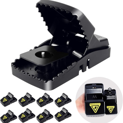 8 Packs Large Mouse Traps, High Sensitivity Rat Snap Best Mouse Traps That Work, Safe Effective Anti Rat Mice Trap Indoor Outdoor, Powerful Rodent Catcher, Easy Clean and Quick Kill Mouse