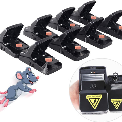 8 Packs Large Mouse Traps, High Sensitivity Rat Snap Best Mouse Traps That Work, Safe Effective Anti Rat Mice Trap Indoor Outdoor, Powerful Rodent Catcher, Easy Clean and Quick Kill Mouse