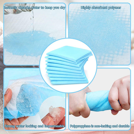 100 Pack Disposable Changing Pads, Portable Diaper Change Pad for Baby, Super Absorbent Leak-Proof Incontinence Bed Table Pee Mat for Travel and Home