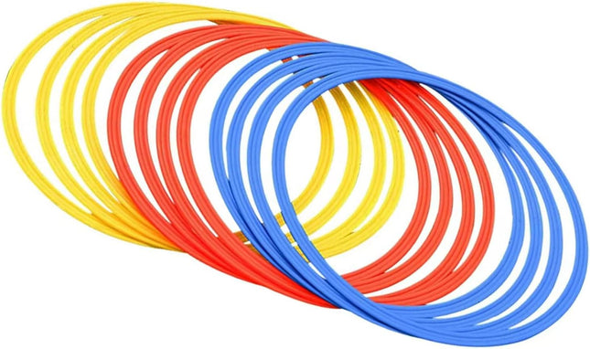 Speed and Agility Training Rings 12Pcs 12 Multifunction Ring Toss Game Rings Speed Agility Tennis