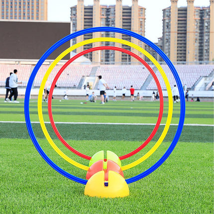 Speed and Agility Training Rings,  12Pcs 12" Multifunction Ring Toss Game Rings, Speed Agility Tennis Soccer Basketball Aid for Hurdles Exercise Fitness Workouts Obstacle Course Challenges