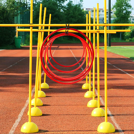 Speed and Agility Training Rings,  12Pcs 12" Multifunction Ring Toss Game Rings, Speed Agility Tennis Soccer Basketball Aid for Hurdles Exercise Fitness Workouts Obstacle Course Challenges
