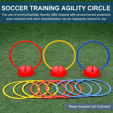 Speed and Agility Training Rings,  12Pcs 12" Multifunction Ring Toss Game Rings, Speed Agility Tennis Soccer Basketball Aid for Hurdles Exercise Fitness Workouts Obstacle Course Challenges