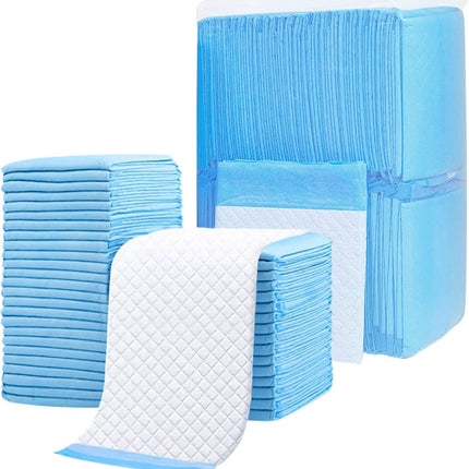 40 Pack Disposable Changing Pads,  Portable Diaper Change Pad for Baby, Super Absorbent Leak-Proof Incontinence Bed Table Pee Mat for Travel and Home (40, Blue, L)