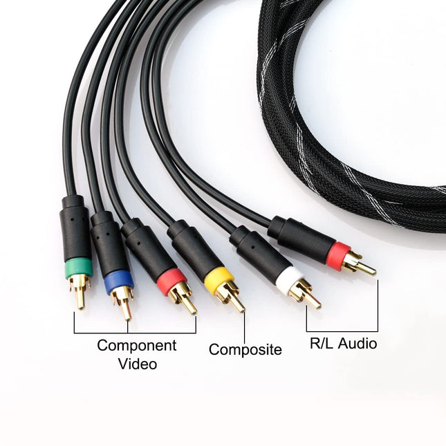 Component Audio Video Cable for PS2/PS3/PS3 Slim HD Multi Out Composite RCA Audio Video Cable for PS3 (6 – product detail