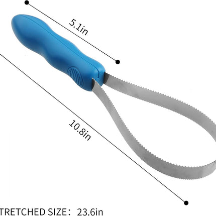 Dual-Sided Grooming Blade for Dogs - Shedding Brush with Stainless Steel Blades for Short and Long Hair Coats