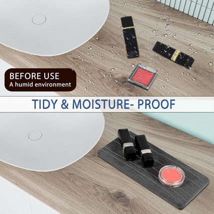 3PCS Water Absorbing Stone Tray, Fast Drying Stone Sink Tray, Stones Soap Trays, Water Absorbent Diatomite Trays, Diatomite Coasters for Kitchen Sink Bathroom Counter, Hand Soap Dish & Holders