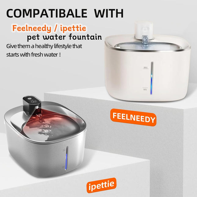 12 Pack Pet Water Fountain Filter Replacement for FEELNEEDY135 fl oz/4L Wilreless Cat Water Fountain Model – product detail