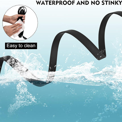 Waterproof Long Leash Durable Dog Recall Training Lead Great for Outdoor Hiking, Training, Yard, Beach and Swimming (Black, 30ft)