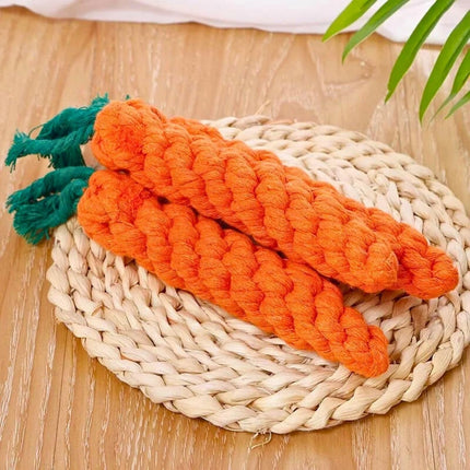 12 PCS Carrot Dog Rope Toys for Dogs, Durable Chew Toys for Aggressive Chewers, Entertainment & Interaction, Teeth Cleaning and Chewing, All-Cotton