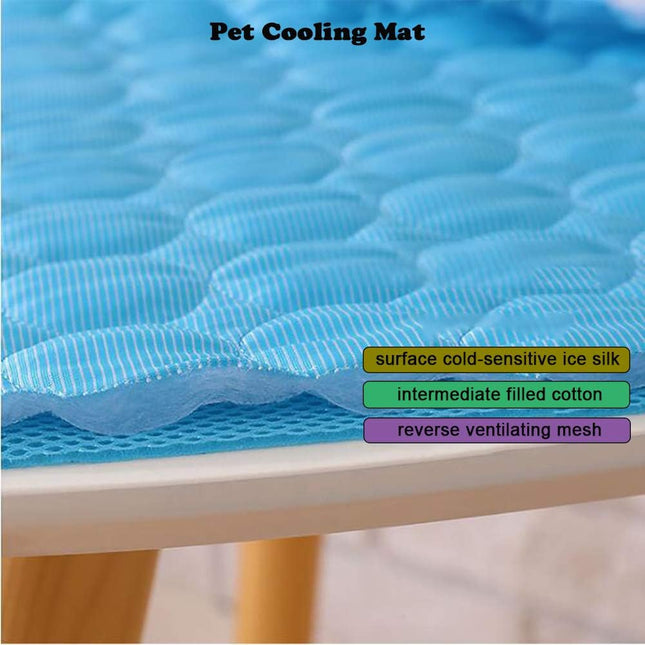 Pet Cooling Mat for Dogs Pet Dog Self Cooling Pad Ice Silk Self Cooling Mat – product detail