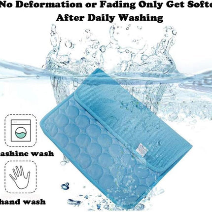 Pet Cooling Mat for Dogs, Pet Dog Self Cooling Pad, Ice Silk Self Cooling Mat Sleep Pad Foldable and Washable Summer Cool Mat Blanket for Cats, Kennels, Crates and Beds (Medium(23.6"*19.7"))