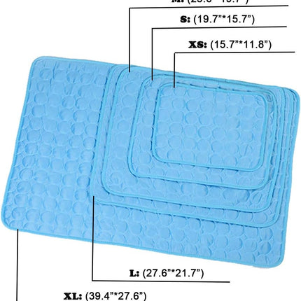 Pet Cooling Mat for Dogs, Pet Dog Self Cooling Pad, Ice Silk Self Cooling Mat Sleep Pad Foldable and Washable Summer Cool Mat Blanket for Cats, Kennels, Crates and Beds (Medium(23.6"*19.7"))