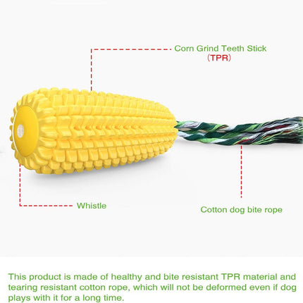 Dog Chew Toys for Aggressive Chewers, Indestructible Tough Durable Squeaky Interactive Dog Toys, Puppy Teeth Chew Corn Stick Toy for Small Medium Large Breed