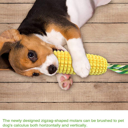 Dog Chew Toys for Aggressive Chewers, Indestructible Tough Durable Squeaky Interactive Dog Toys, Puppy Teeth Chew Corn Stick Toy for Small Medium Large Breed