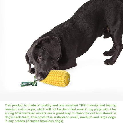 Dog Chew Toys for Aggressive Chewers, Indestructible Tough Durable Squeaky Interactive Dog Toys, Puppy Teeth Chew Corn Stick Toy for Small Medium Large Breed