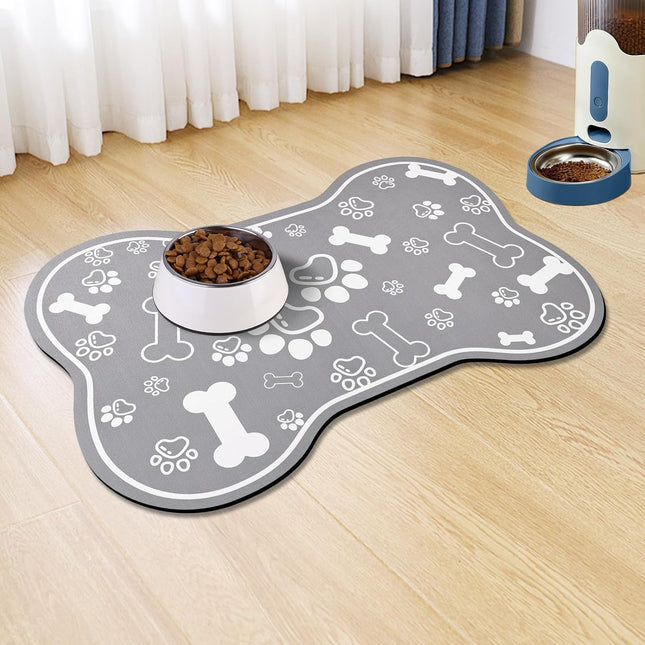 Dog Cat Food Mat Rapid AbsorbentPet Feeding Mat Bone Shaped Dog Placemat Water Bowl Mat V1259-DP01-A-2011