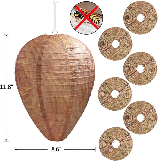 6 Pack Wasp Nest Decoy Safe Hanging Wasp Deterrent for Hornets Yellow Jackets – product detail