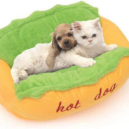 Hotdog Design Dog Bed - Soft, Removable & Washable Pet Mat for Small Dogs
