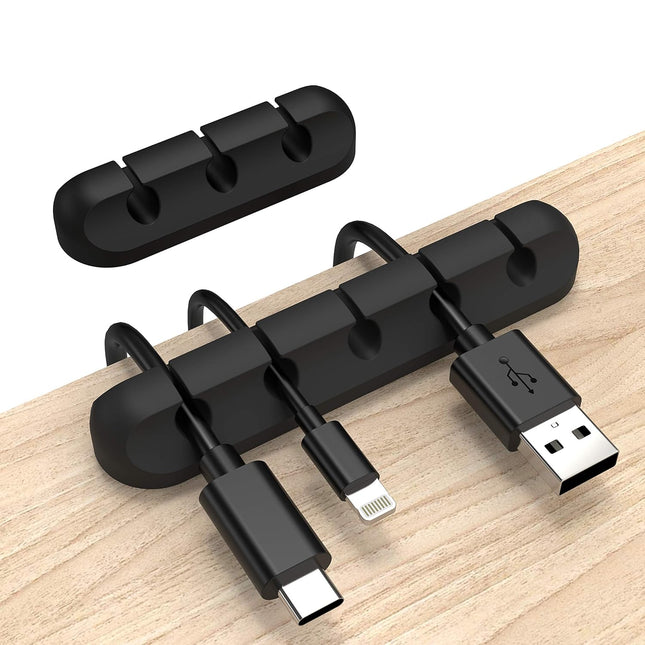 Adhesive Cable Clips Cord Holder Cable Management Cord Organizer USB Power Wire/Cord 2 Packs (5 3
