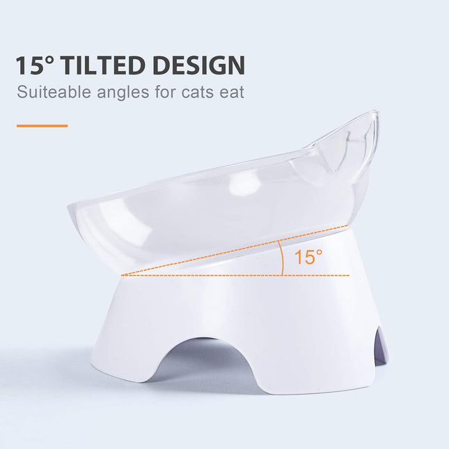 Anti Spill Tilted Cat Food Bowls Whisker Fatigue Elevated Bowls Set for Cat and Puppy Pet Bowl Holds About – product detail