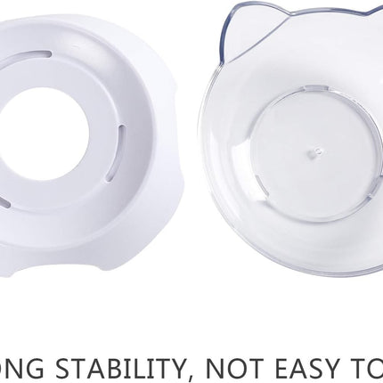Anti Spill Tilted Cat Food Bowls, Whisker Fatigue Elevated Bowls Set for Cat and Puppy, Pet Bowl Holds About 1 Cup of Pet Food