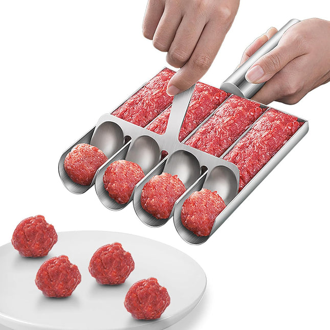 Meatball Maker Tool 304 Stainless Steel Kitchen Manual Non Stick Meatball Maker Portable Meatball Spoon