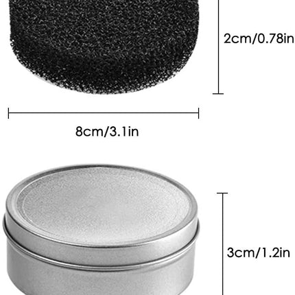 Set of 8, Brush Color Removal Sponge,  4 Pieces Makeup Brush Quick Cleaner Sponge with 4 Replacement Sponges