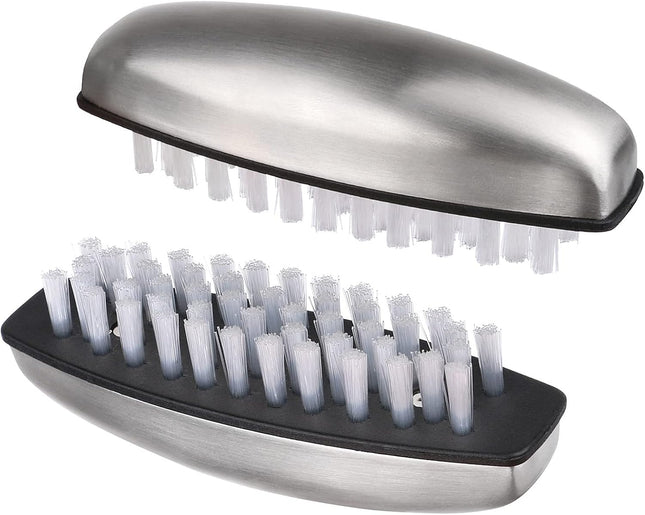 4 Pieces Nail Cleaning Brush Stainless Steel Fingernail Hand Scrubbing Brushes for Nails Toes Pedicure Nail