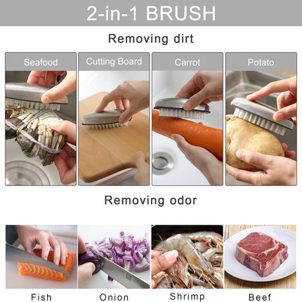 4 Pieces Nail Cleaning Brush,  Stainless Steel Fingernail Hand Scrubbing Brushes for Nails Toes Pedicure Nail Cleaning and Scrubbing