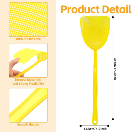 Plastic Fly Swatter, 10 Pack Multi-Color Strong Fly Killer, Manual Pest Control Fly Catcher for Indoor Outdoor Mosquitoes, Flies, Spiders, Insect