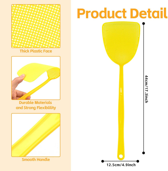 Plastic Fly Swatter 10 Pack Multi-Color Strong Fly Killer Manual Pest Control Fly Catcher for Indoor – product detail