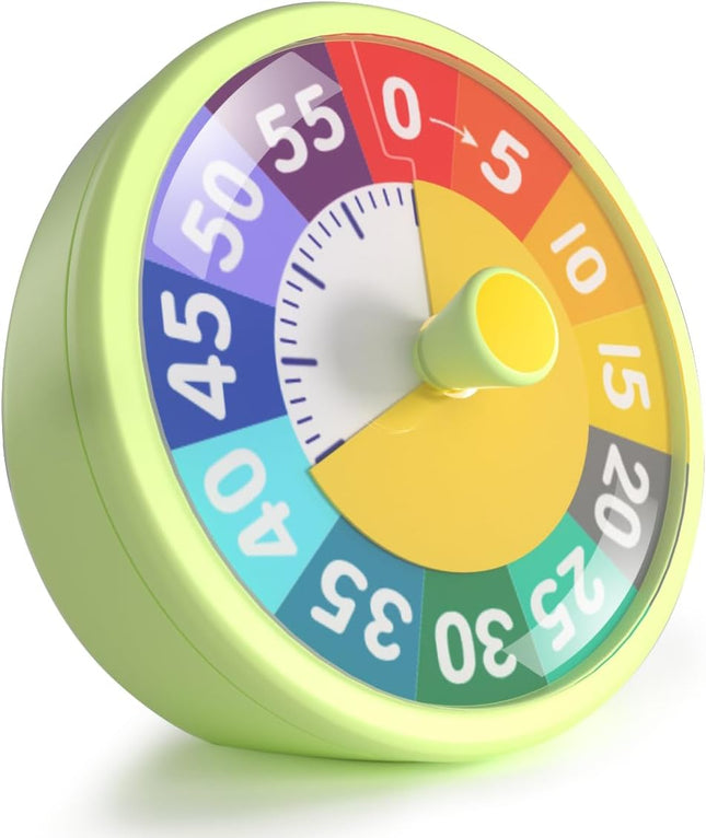 60 Minute Visual Timer for Classroom Kids Teachers 4-Inch Countdown Timer for Kitchen Cooking Toddler