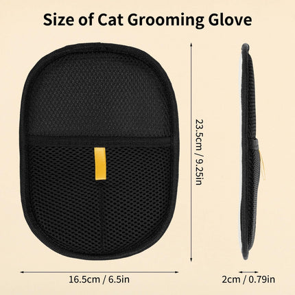 2PCS Double-Sided Pet Hair Remover Gloves, Electrostatic Cat Dog Pet Grooming Gloves, Pet Hair Remover for Carpet Couch Car, Versatile Pet Hair Remover for Washing Deshedding Grooming
