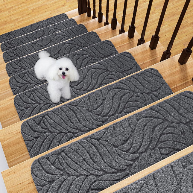 Stair Treads Non Slip for Wooden Steps 8 X 30 (15-Pack) Stair Runner Carpet Treads V1259-DP01-A-2219