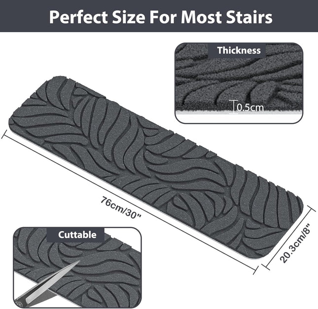 Stair Treads Non Slip for Wooden Steps 8 X 30 (15-Pack) Stair Runner Carpet Treads – product detail