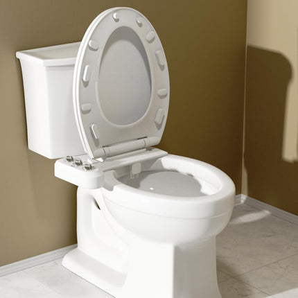 10 Pieces Bidet Toilet Seat Bumpers, Universal Buffer Toilet Lid Rubber Bumpers with 2 Thickness TPE Pads(2 Heights) Strong Adhesive Bidet Bumpers
