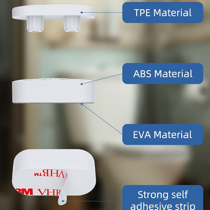 10 Pieces Bidet Toilet Seat Bumpers, Universal Buffer Toilet Lid Rubber Bumpers with 2 Thickness TPE Pads(2 Heights) Strong Adhesive Bidet Bumpers