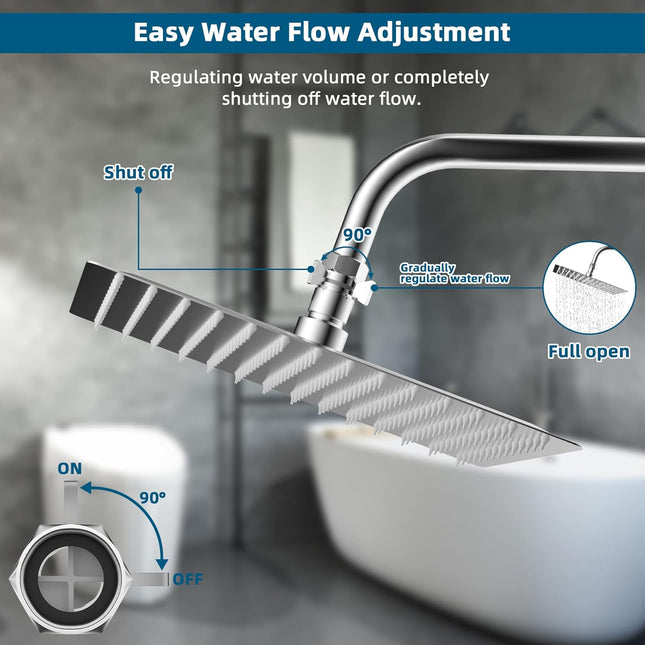 All Metal Shower Head Flow Control Valve G1/2 Brass Shut-Off Valve with Handle Lever Shower – product detail