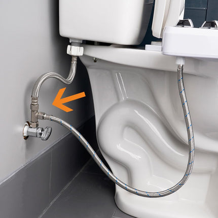 Bidet T Adapter, Metal T Valve for Bidet(3/8” x 3/8” x 3/8”), 3 Way Tee Connector Bidet Attachment for Toilet