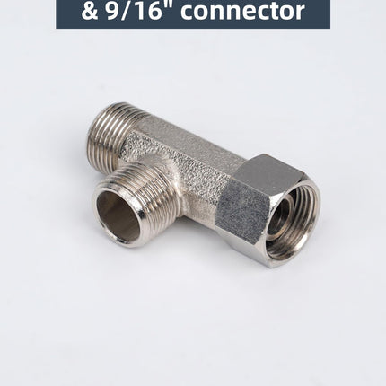 Bidet T Adapter, Metal T Valve for Bidet(3/8” x 3/8” x 3/8”), 3 Way Tee Connector Bidet Attachment for Toilet