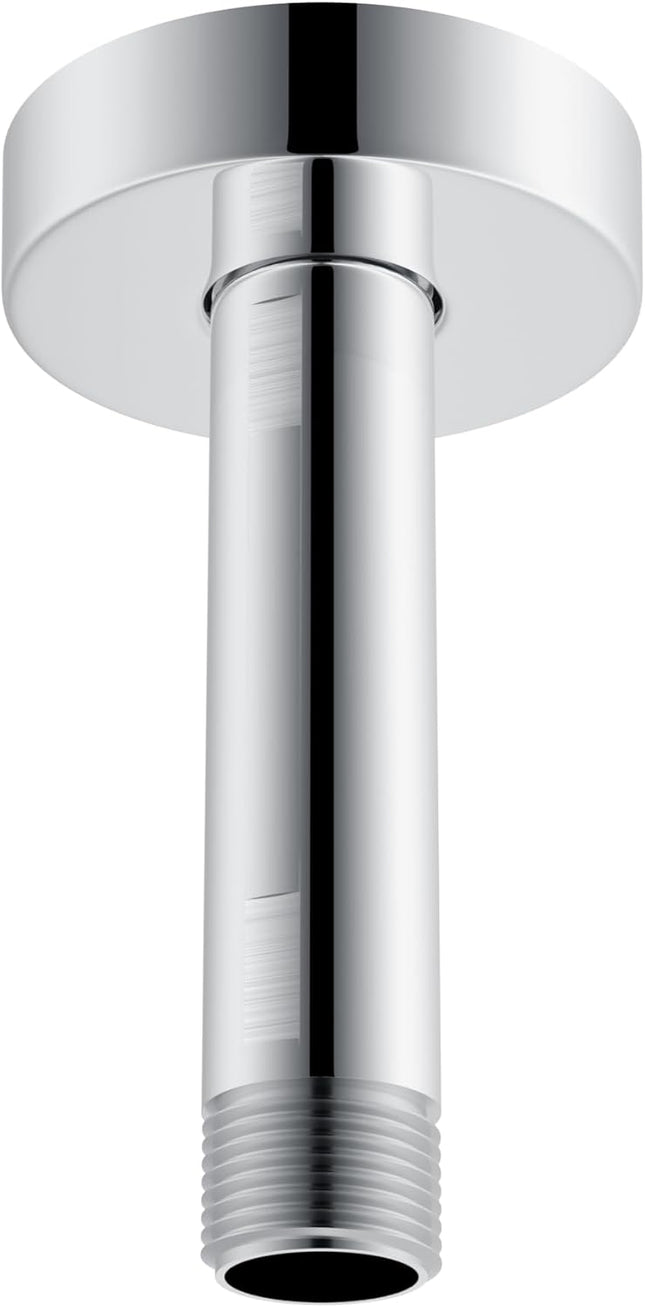 All Metal Ceiling Mounted Shower Arm 4 Inch Shower Head Extension with Flange Stainless Steel