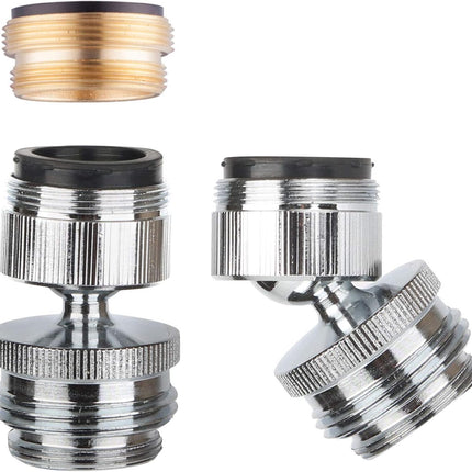 Faucet Adapter Kit, Swivel Aerator Adapter to Connect Garden Hose - Multi-Thread Kitchen Sink Faucet to Garden Hose Adapter 3/4 Inch - Chrome Finished