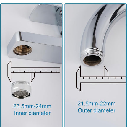Faucet Adapter Kit, Swivel Aerator Adapter to Connect Garden Hose - Multi-Thread Kitchen Sink Faucet to Garden Hose Adapter 3/4 Inch - Chrome Finished