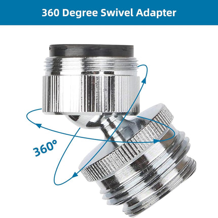Faucet Adapter Kit, Swivel Aerator Adapter to Connect Garden Hose - Multi-Thread Kitchen Sink Faucet to Garden Hose Adapter 3/4 Inch - Chrome Finished